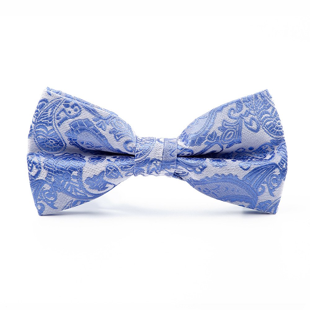 New Fashion Custom Jacquard Colorful Polyester Shirts Paisley Bow Tie For Men Business Wedding