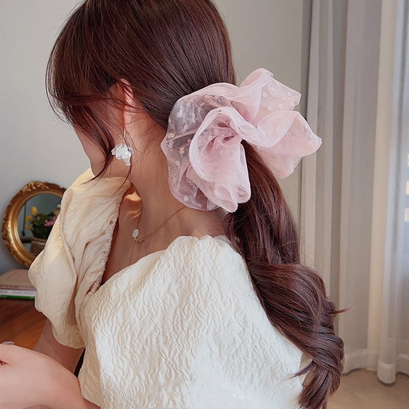 Flower Print Hair Scrunchies for Women Girls Cute Elastic Hair Ties Bands Headband Rubber Bands Hair Accessories