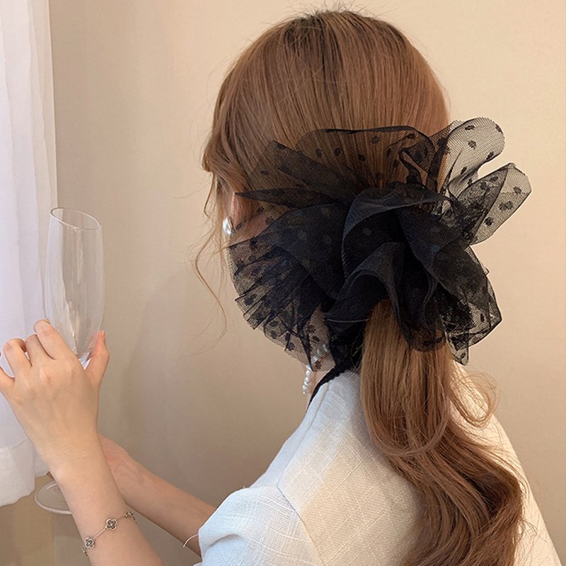 Flower Print Hair Scrunchies for Women Girls Cute Elastic Hair Ties Bands Headband Rubber Bands Hair Accessories