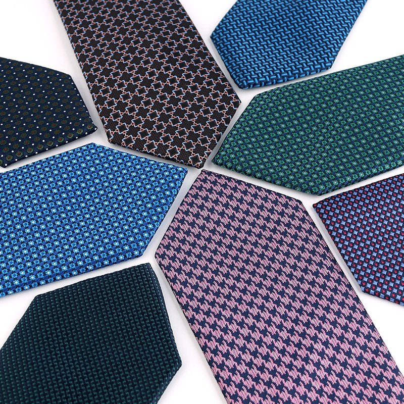 OEM Factory Designer Custom Colorful Business Neckties For Men Fashion Floral Polyester Jacquard Woven Tie For Weddings