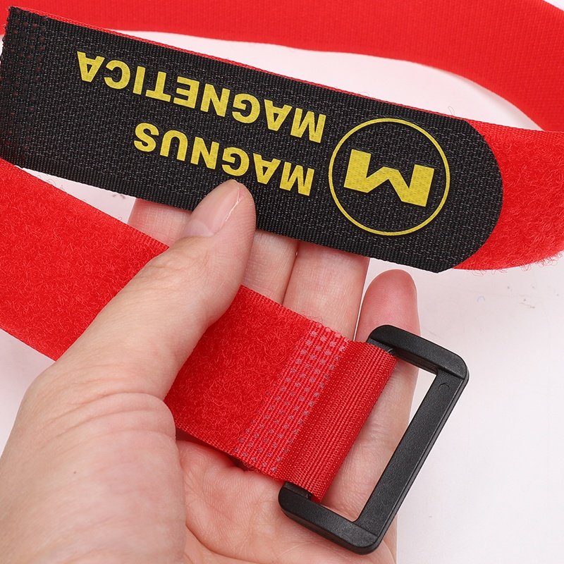 Adjustable hook loop cable ties battery strap hook and loop strap with plastic buckle
