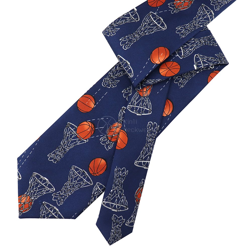 Raw Corbatas Para Hombres Silk Basketball Customised Ties Red Blue White Tie Necktie Bundles For Men Latest Designs