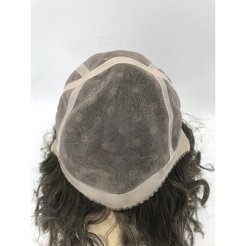 spot highlights color quality human hair systems hand tied mono poly coat full head wigs for cancer fashion hair loss solution