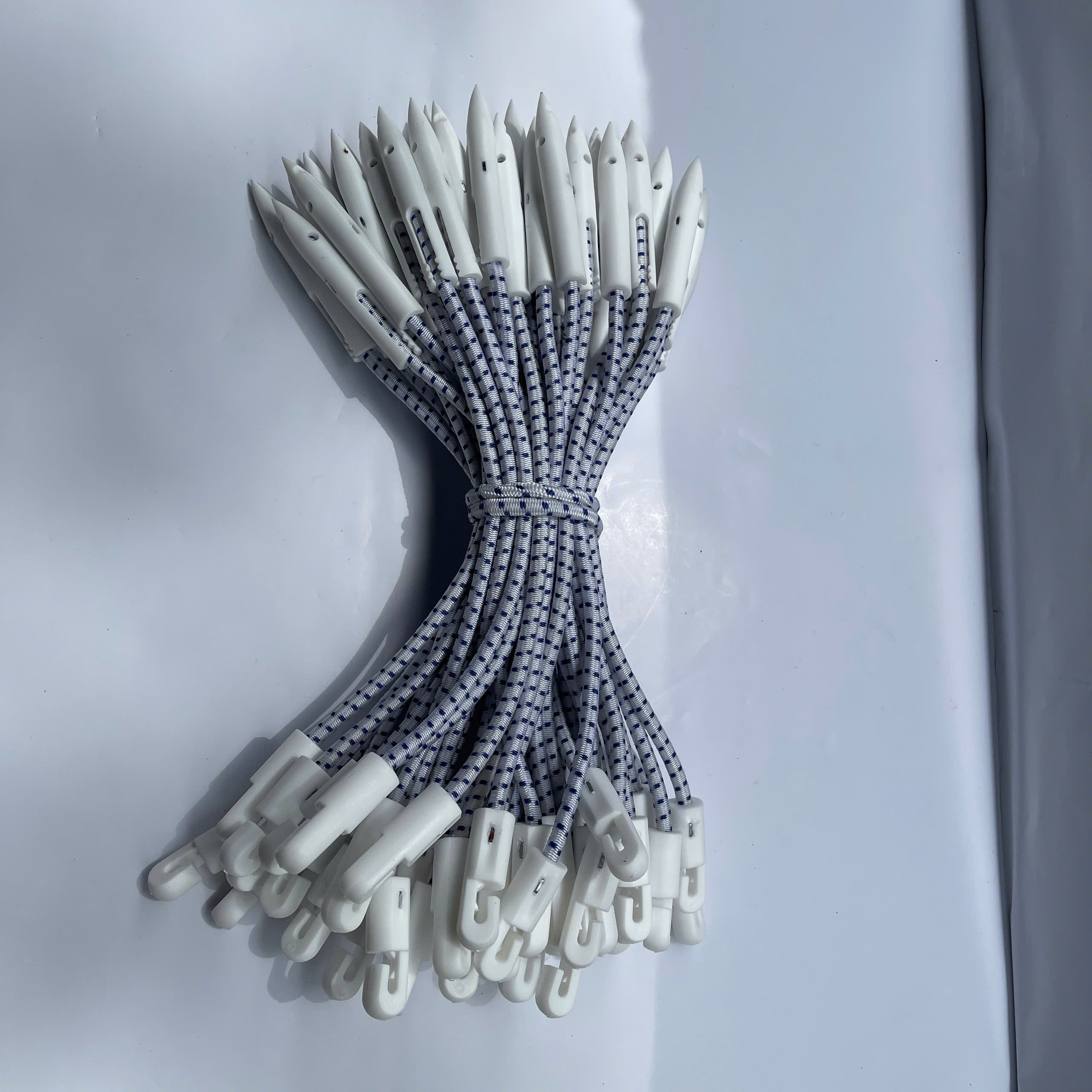 High Quality Blue White Bullet Elastic Bungee Toggle Ties for Scaffold Scaffolding Sheet Box of 1000 for Construction