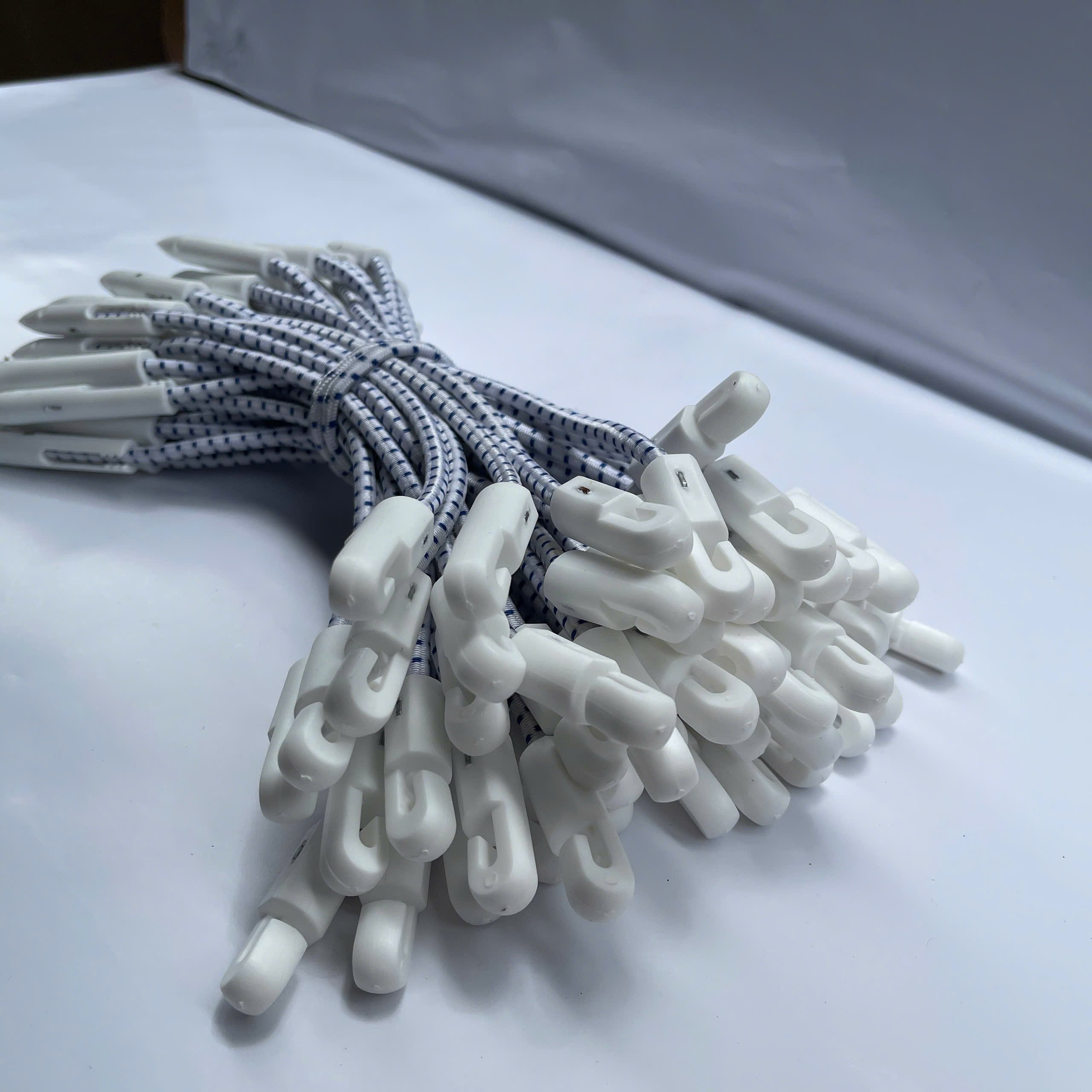 High Quality Blue White Bullet Elastic Bungee Toggle Ties for Scaffold Scaffolding Sheet Box of 1000 for Construction