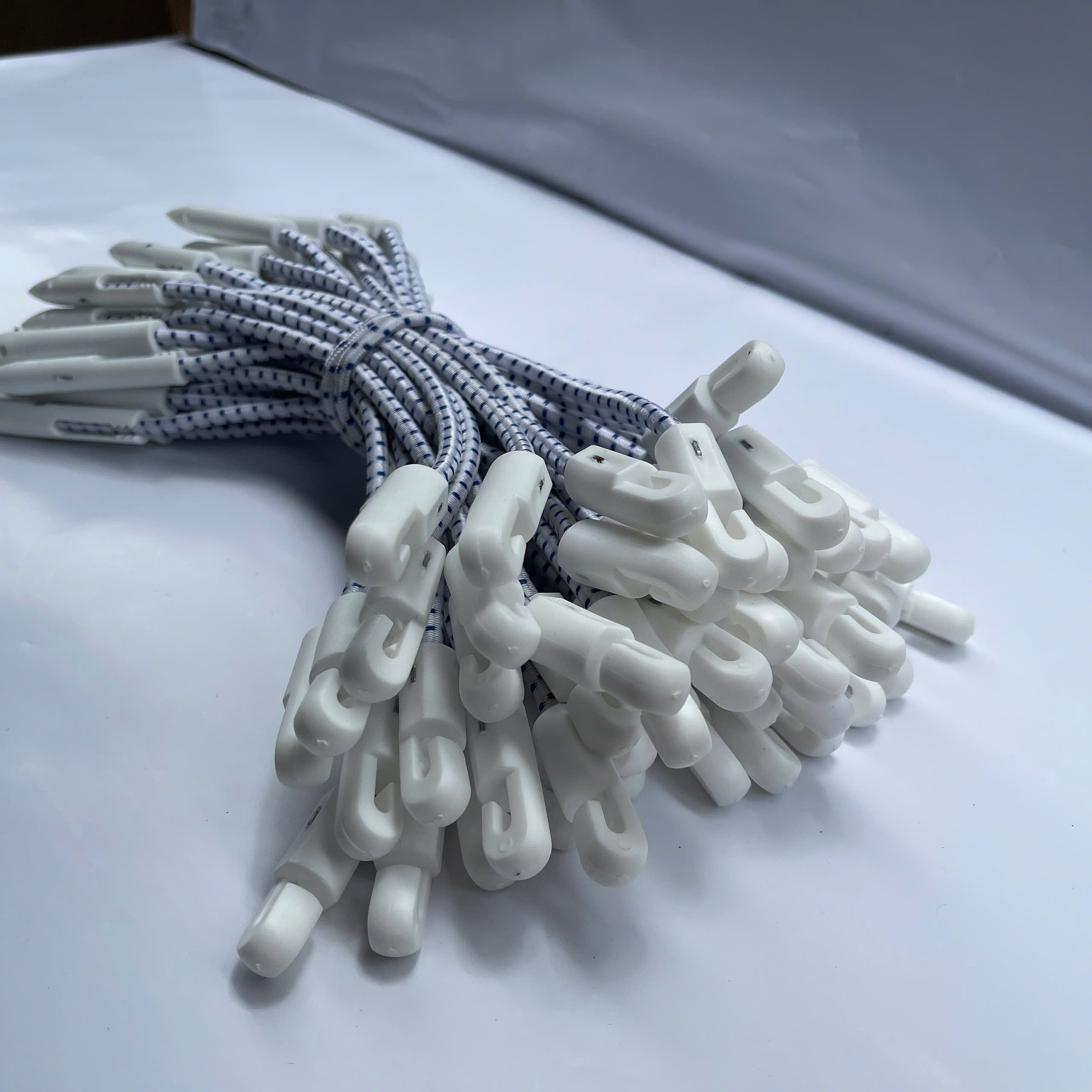 High Quality Blue White Bullet Elastic Bungee Toggle Ties for Scaffold Scaffolding Sheet Box of 1000 for Construction