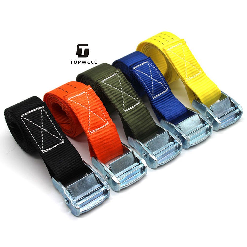 Heavy-duty Cam Locking Buckle Strap China Polyester Cargo Belt Tightening Strap with Wholesale Cam Buckle Tie Down Truck Buckle