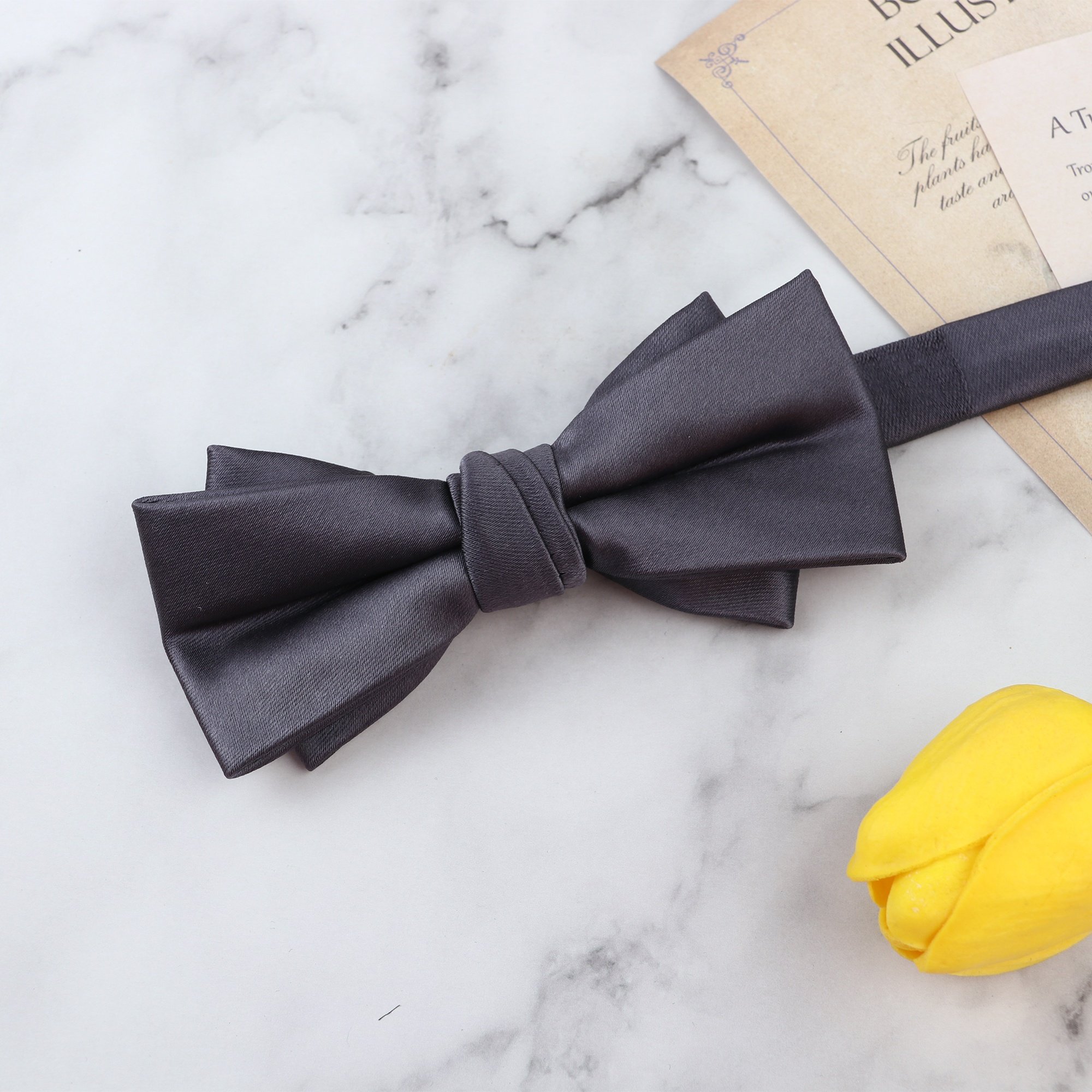 Wholesale fashion bow ties black white men's adjustable solid bowties wedding bow tie high quality men women colorful bow tie
