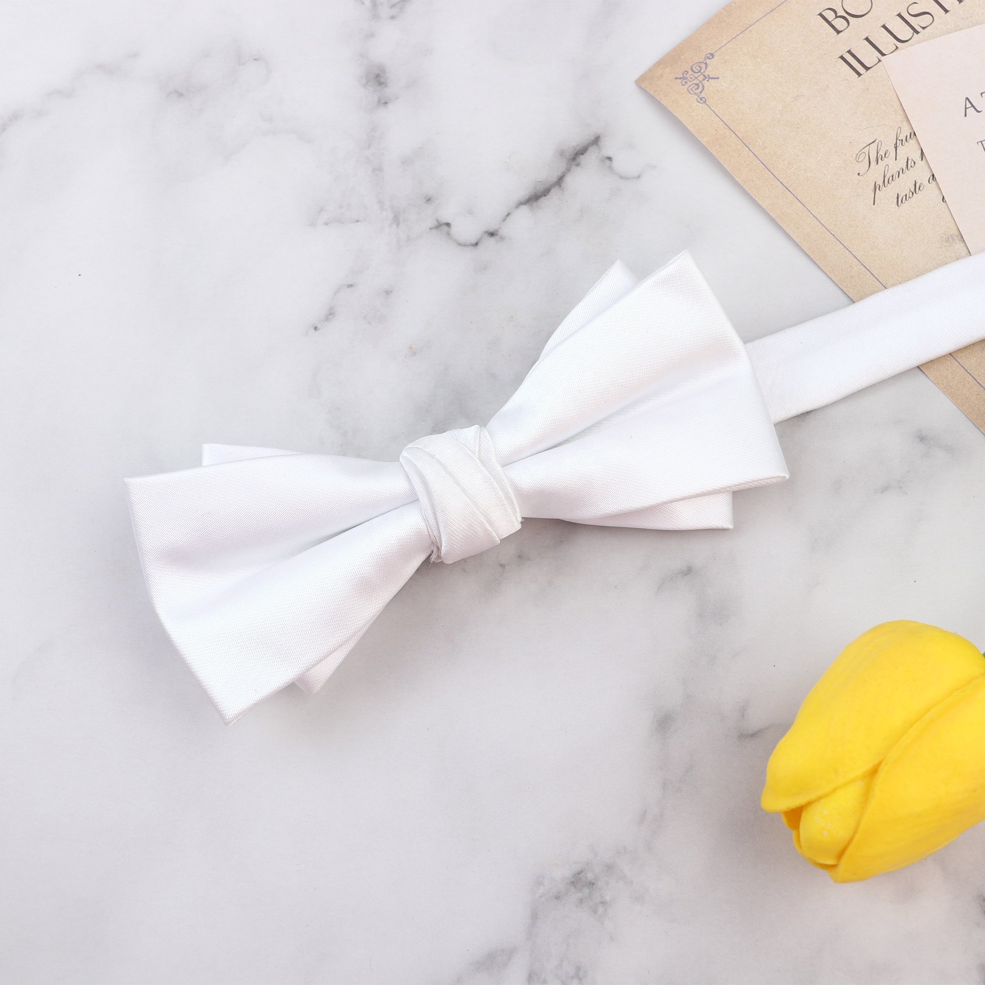 Wholesale fashion bow ties black white men's adjustable solid bowties wedding bow tie high quality men women colorful bow tie
