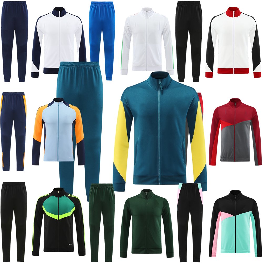 Customized New Season Soccer Tracksuit Man Football Jacket With All brand club Logo soccer uniform zip up soccer jacket