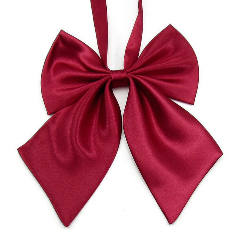High quality polyester silk bowties collar flower cable tie Pure color bow tie for women