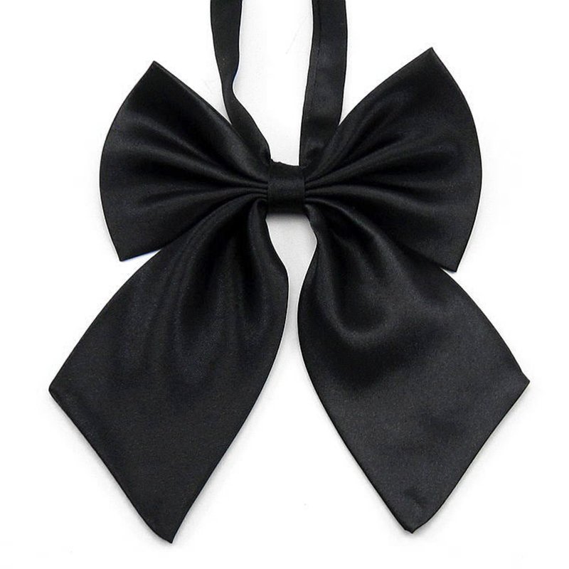 High quality polyester silk bowties collar flower cable tie Pure color bow tie for women