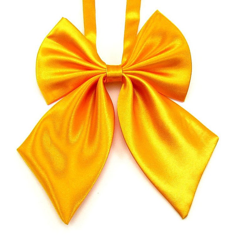 High quality polyester silk bowties collar flower cable tie Pure color bow tie for women