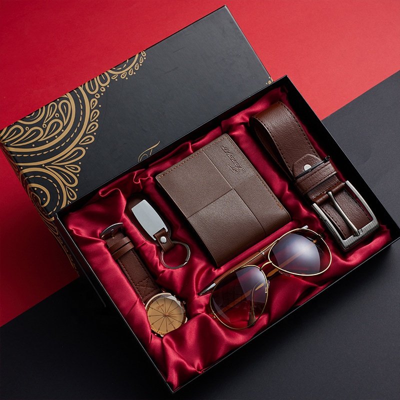 Factory direct sales purse watch belt Perfume pen Luxury birthday and holiday gifts Men's gift set Business promotional gift
