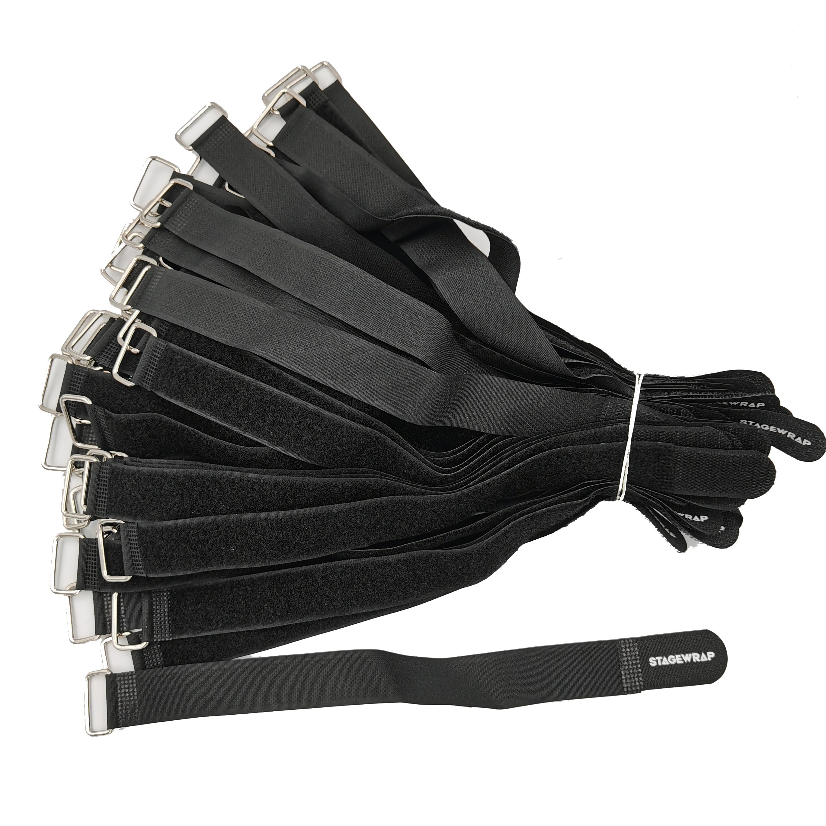 Adjustable Cable Ties Multipurpose Hook and Loop Belt Buckle Strap Colored Reusable Hook And Loop Fastener Strap with Buckle