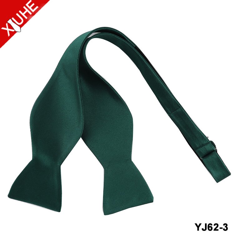 Kid Satin Bowtie Custom Size Green Pink Bowties Custom Polyester Solid Self tie bow tie