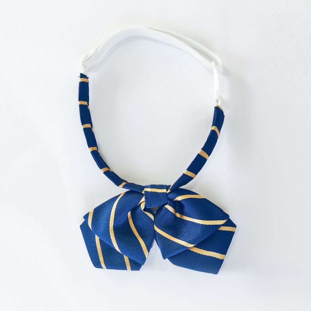 Multi-color Tie Accessories Polyester Adjustable Stripe Neck Tie and Tiebow for Children School Uniform Boys and Girls