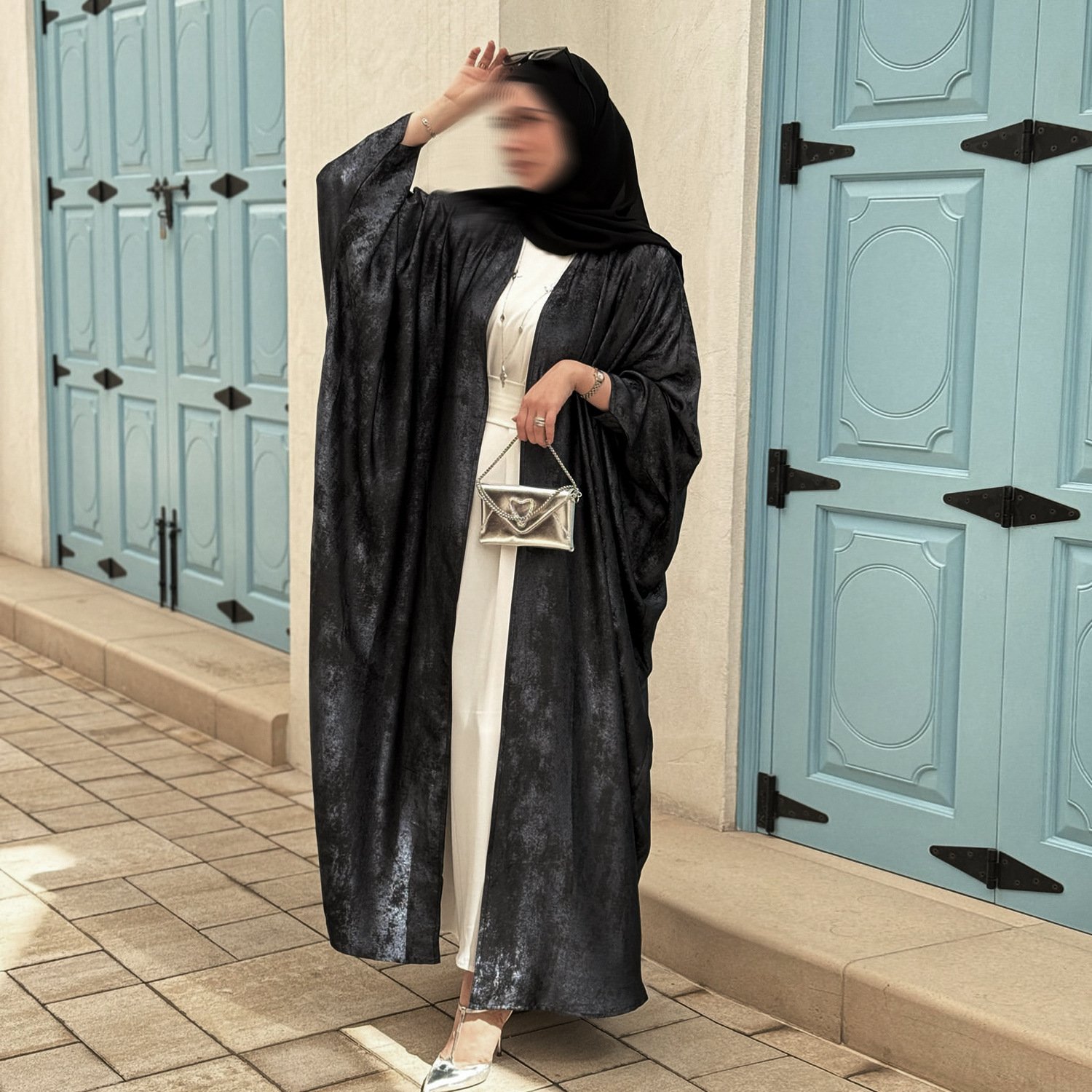 Hot Selling Abaya Women Muslim Dress Fashion Abaya Dubai Modest Shimmer Islamic Clothing Turkey Dubai Abaya
