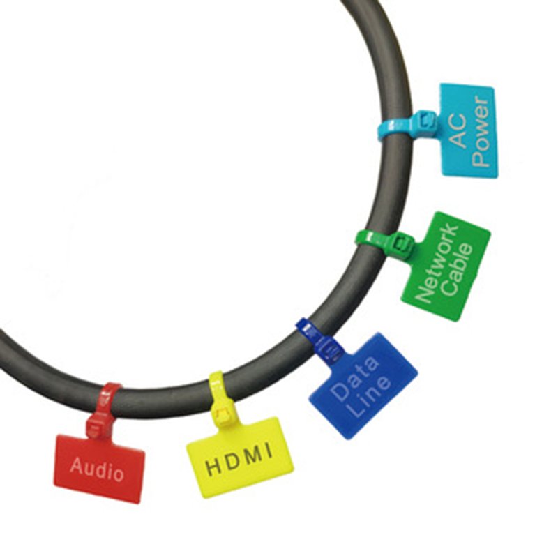Colorful Nylon Cable Ties Self-Locking Waterproof Plastic 3*100mm Bundle Tag Label for Effective Marking