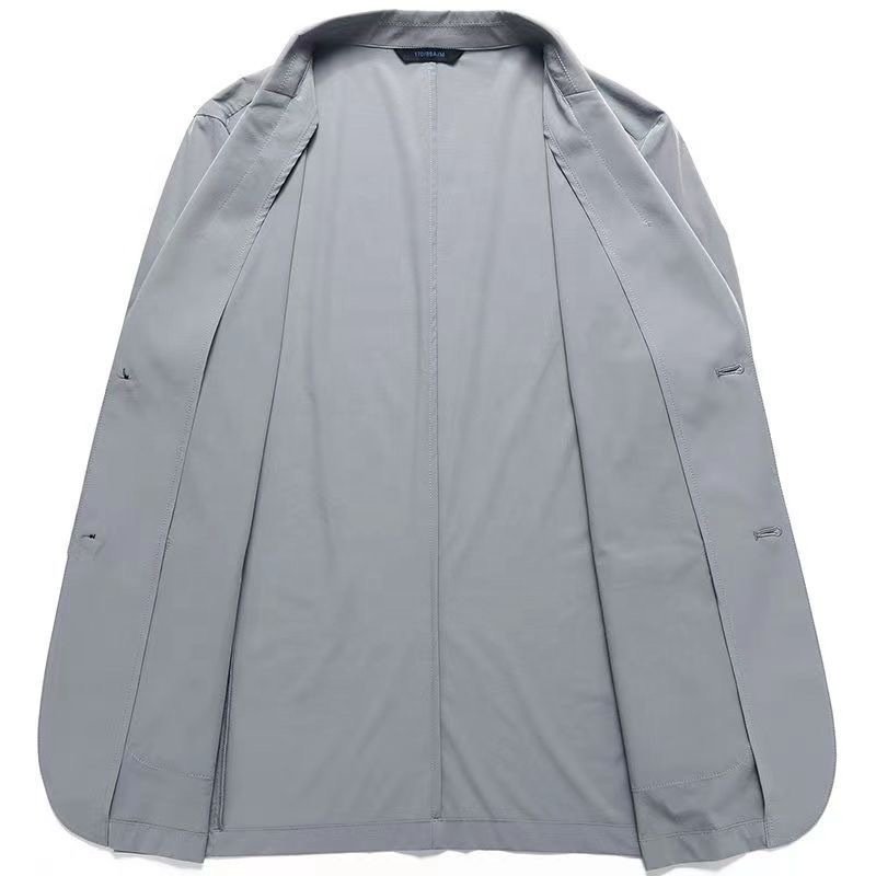 Mens Suits Blazers Summer Thin Ice Silk Jacket Stretch Anti Wrinkle Coat Korean Quick Dry Tops Business Clothes Casual Blazer