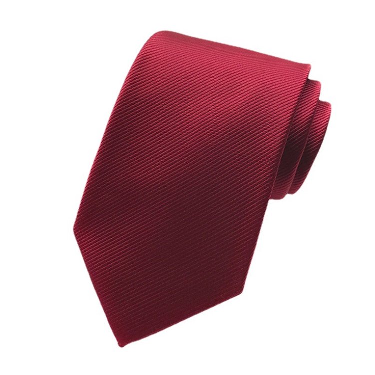 Solid Fine Twill Ties for Men Italian Classic Corbatas De Hombre Polyester Woven Custom Neckties Men
