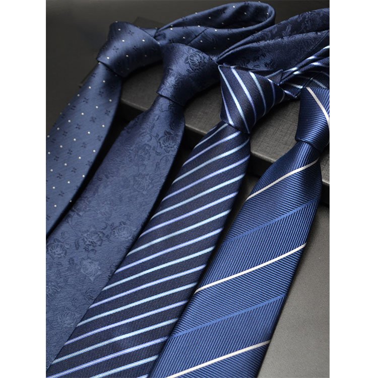 Men Necktie Set Gift Box Fashion Jacquard silk tie and Hanky Set Necktie silk ties