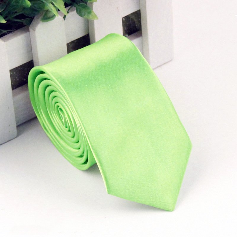 Casual Student 5cm Solid Color Narrow Version British Polyester Silk Business Men's Neck Tie