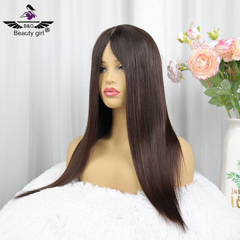 Flat Top Full Hand Tied Wigs For Bald Women More Breathable With Realistic Scalp 100% Human Hair Full Silk Wigs
