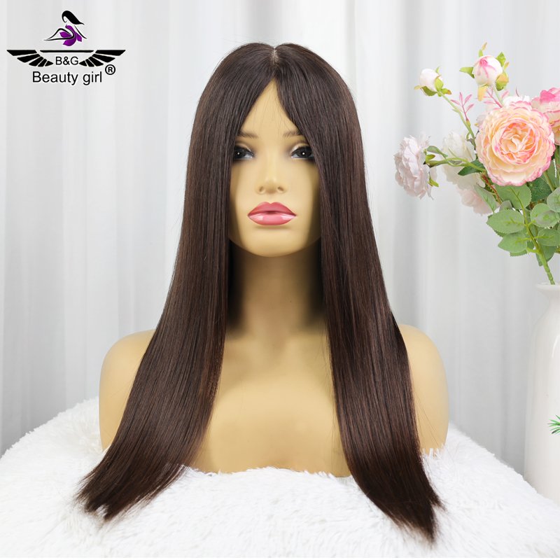Flat Top Full Hand Tied Wigs For Bald Women More Breathable With Realistic Scalp 100% Human Hair Full Silk Wigs