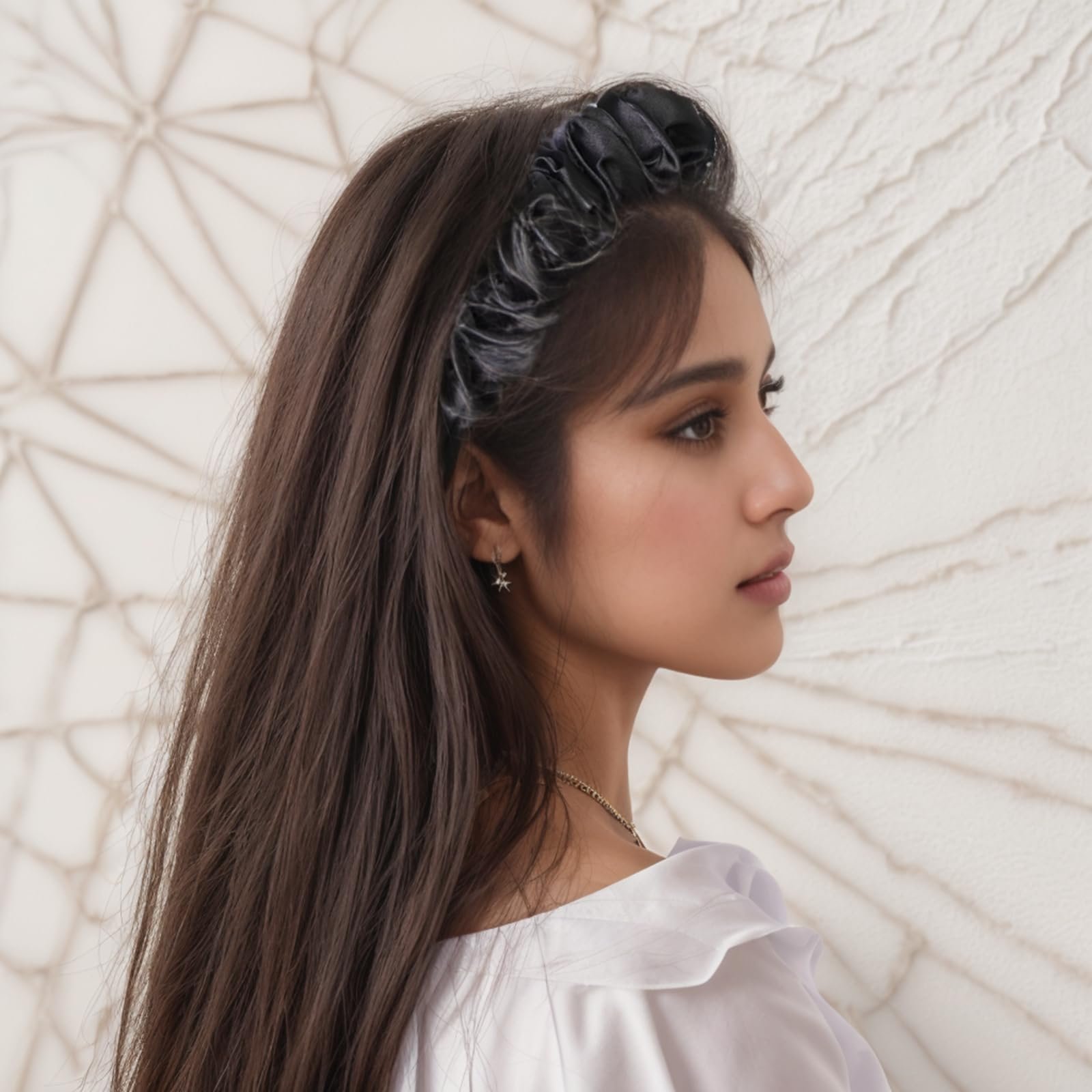 Fashion Oversized 100% Mulberry Silk Hair Scrunchies Large Hair Scrunchies For Women Hair
