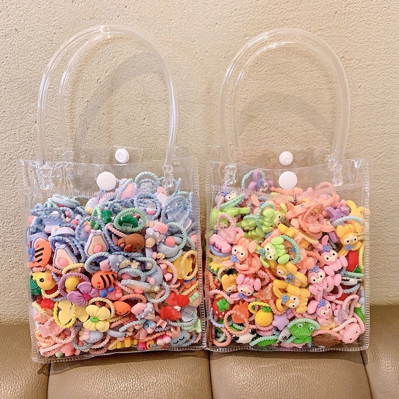 New Fashion Kids Hair Accessories Candy Color Small Mini Thumb Ties Set Lovely Girls Accessories For Kids