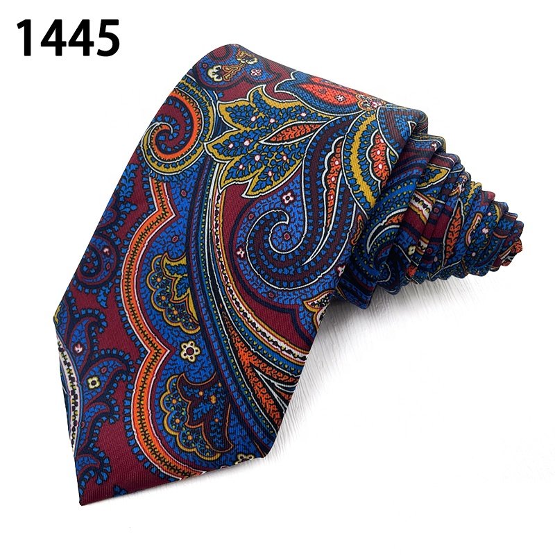 Hot selling cheap cravatte necktie designg sample corbatas hombres modelo 2022 paisley men ties