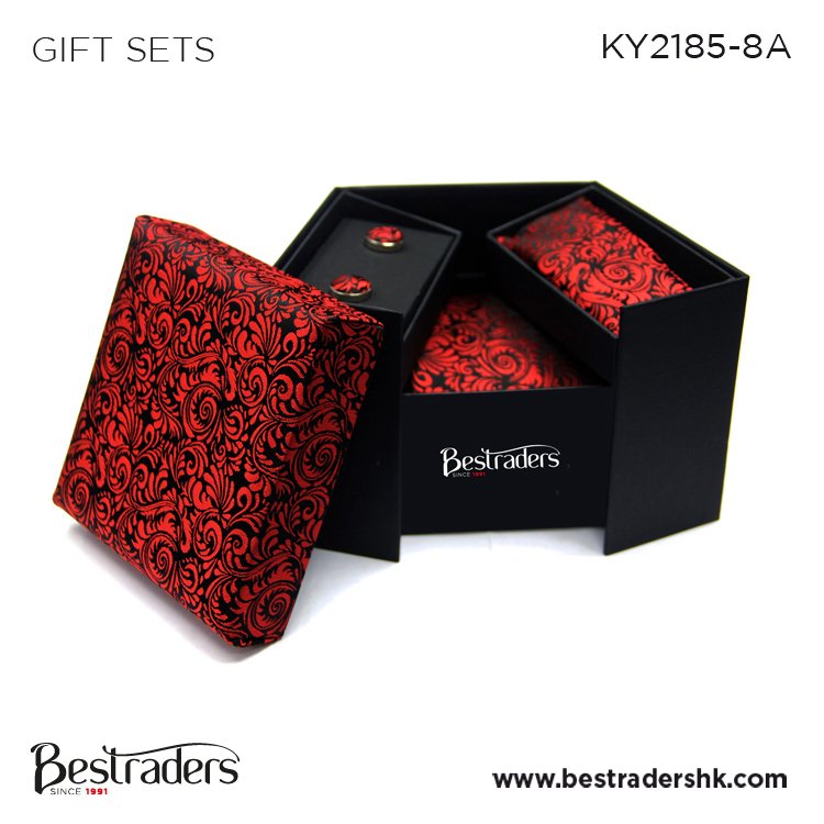 Top Selling Modern Classic Design Micro Woven Polyester Men's Luxury Tie /Pocket Square /Cufflinks Gift Set at Wholesale Price
