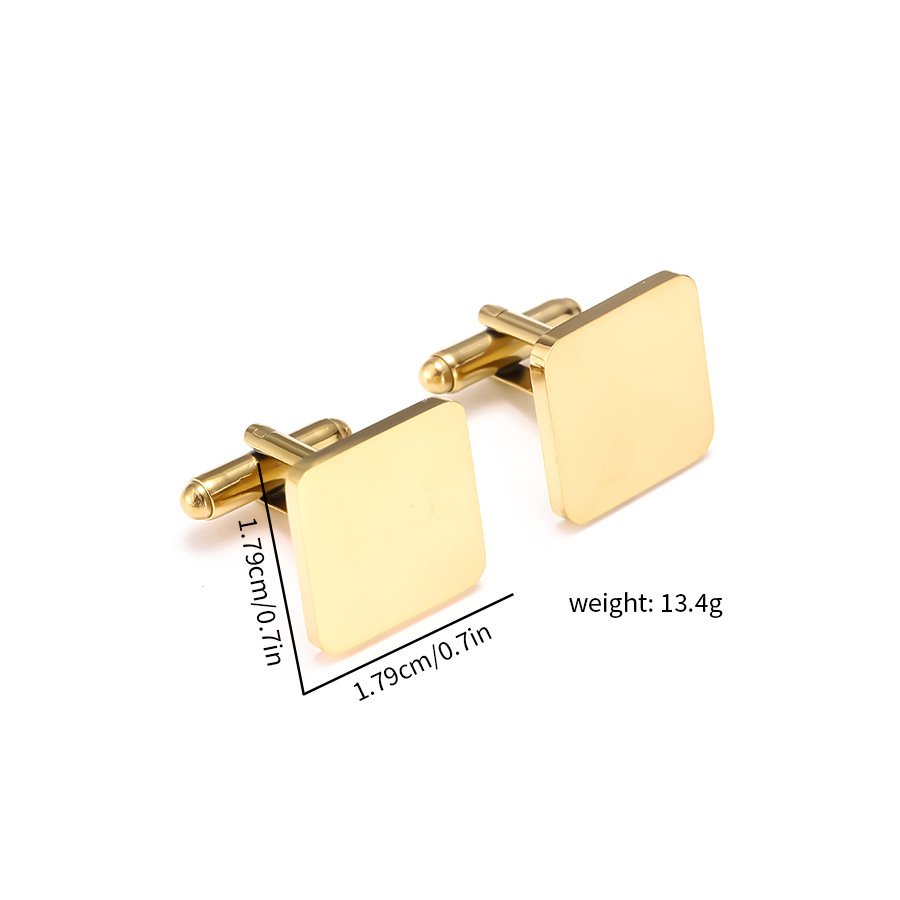 Men's Titanium Steel Mirror Polished Square Cufflinks New Shirt Sleeve Nails Wedding Engagement Party Decorations