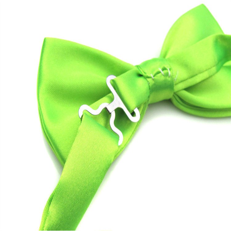 wholesale oem logo custom adjustable pre-tied party wedding banquet working men's satin silk bow tie bowtie bow ties