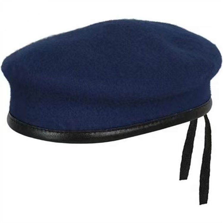 Logo Customized Retail Hot Men Women Unisex Hat Caps Black Death Squads CS Daily Training Camping Hat Breathable Pure Wool Beret