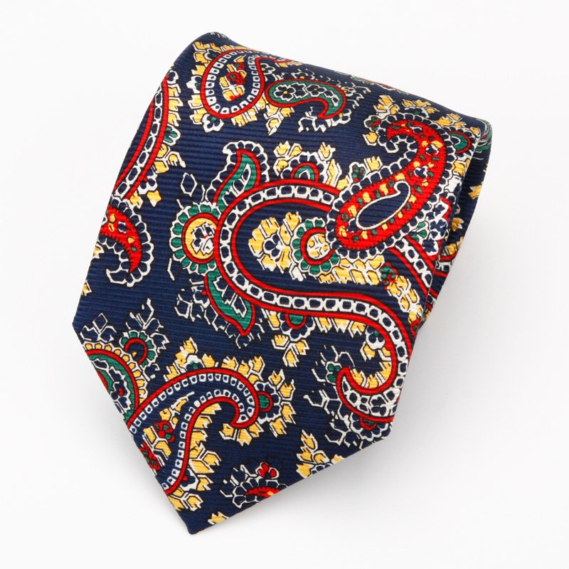 2024 New Fashion Paisley Italian design Neckties Custom Screen Printing Handmade Floral Silk Business Ties for Men