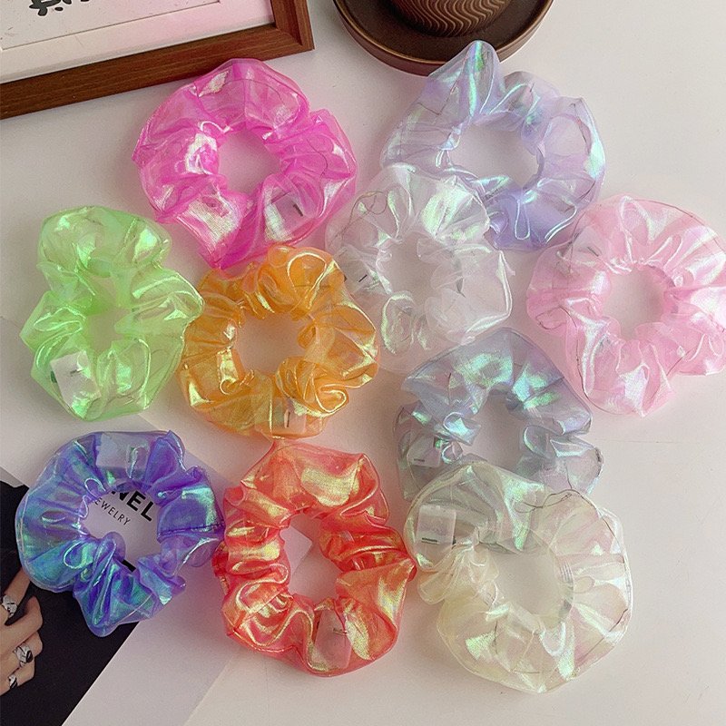 LED luminous hair ring nightclub mesh sparkling headband party hair tie for women