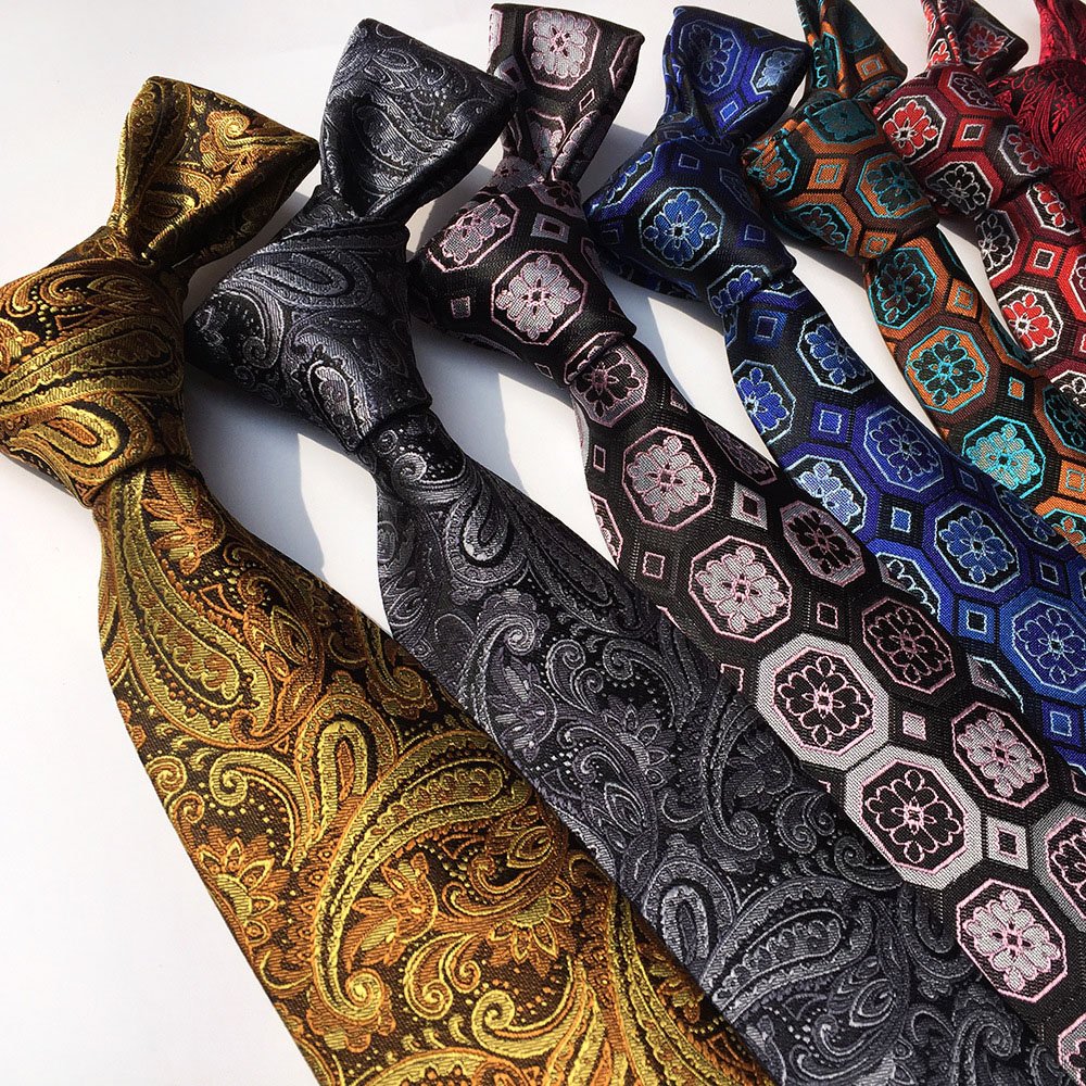 Custom Mens Tie High Quality Personalized Italian Silk Polyester Necktie Fabric Woven Neck Ties Mens Tie