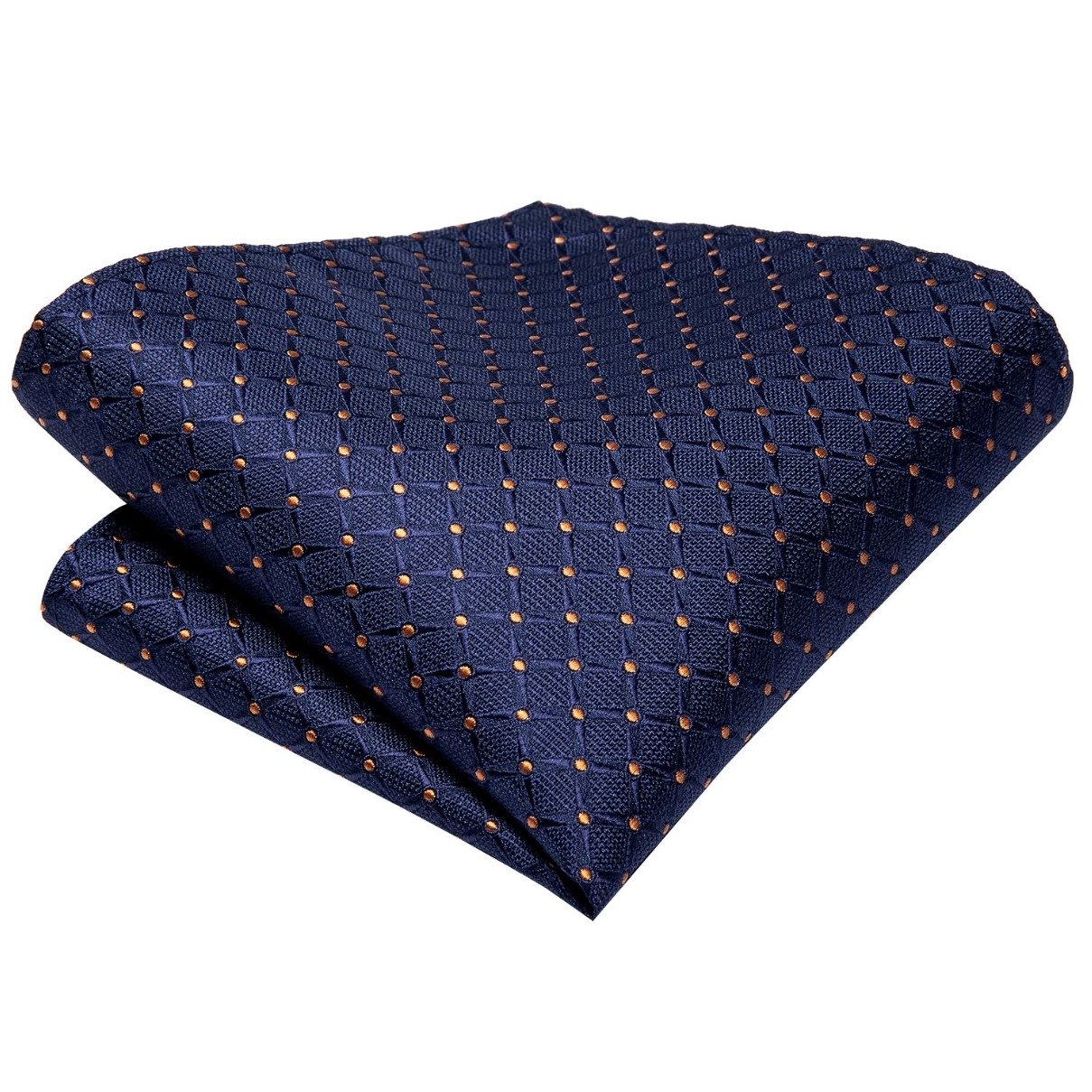 100% Pure Silk Weave Woven Jacquard Navy Tie And hanky and Cuff-link Necktie Customization For Men Classic Ties