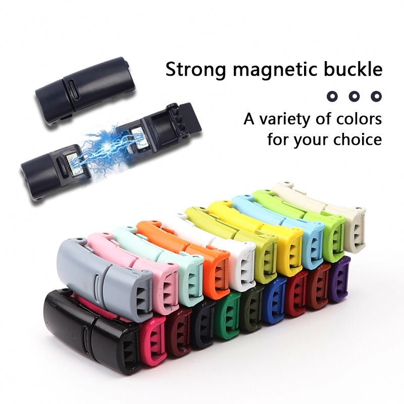 Free sample Outdoor Leisure Sneakers Magnetic Shoelaces Elastic Flat Colorful Lazy Shoe laces No Tie Flat Magnetic shoelace