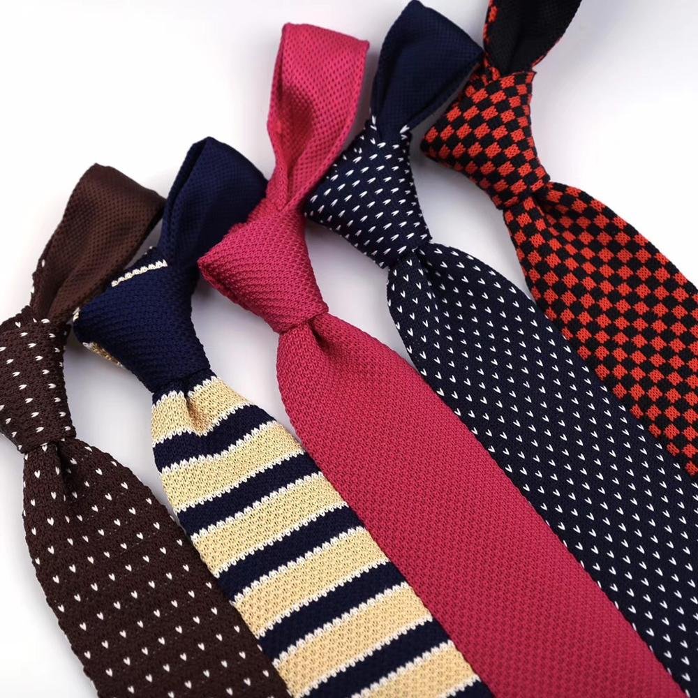 Men's Stylish factory price Luxury man silk tie Knit Necktie Knitting Neck tie
