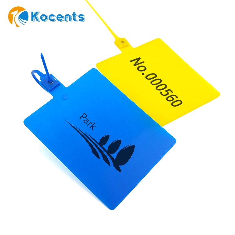 PTS-027 Customizable Metal Insertion Seals for Logistics Safety Packaging Plastic Zip Ties for Clothing Sealing