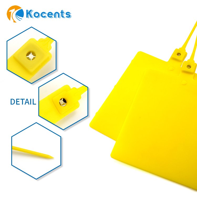 PTS-027 Customizable Metal Insertion Seals for Logistics Safety Packaging Plastic Zip Ties for Clothing Sealing