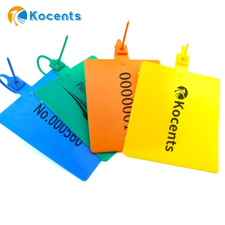PTS-027 Customizable Metal Insertion Seals for Logistics Safety Packaging Plastic Zip Ties for Clothing Sealing