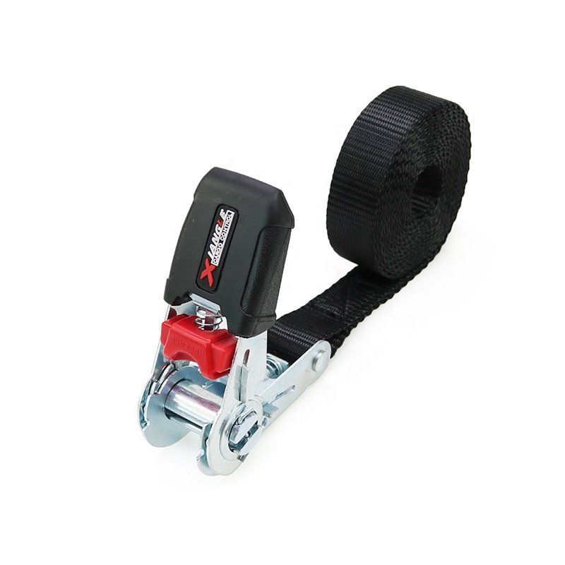 800kg 1 Inch Custom Logo Cargo Lashing Buckle Belt Rubber Ratchet Tie Down Straps