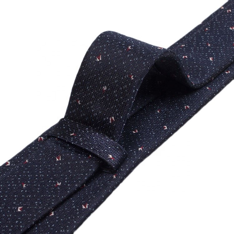 Basic Environmentally Friendly Fabric Navy Blue Necktie Bundles Mens Polka Dot Ties Men'S Silk Tie