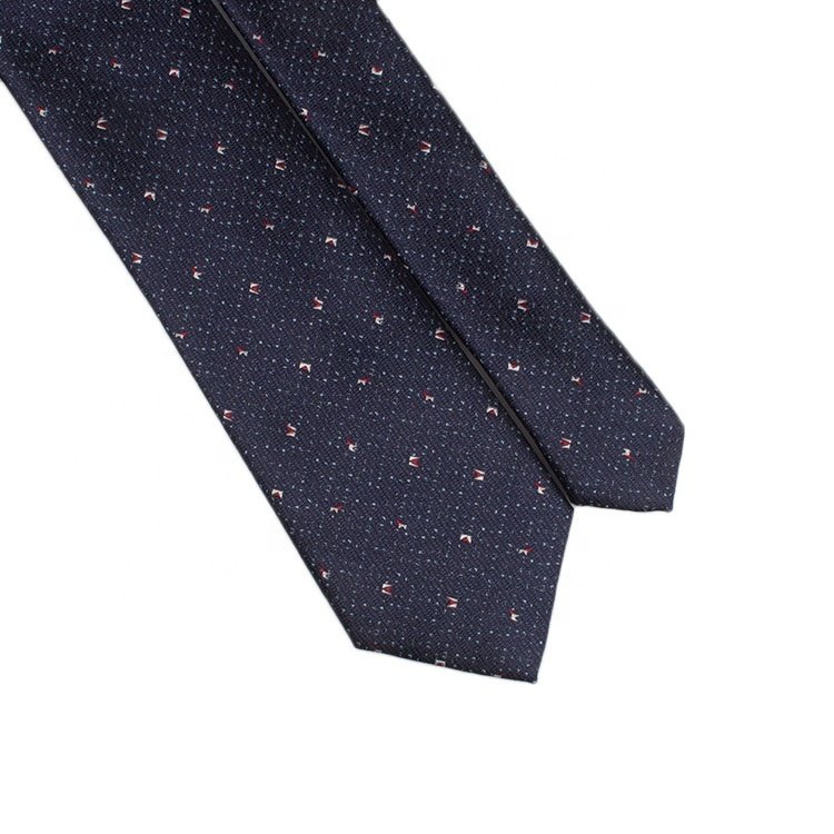 Basic Environmentally Friendly Fabric Navy Blue Necktie Bundles Mens Polka Dot Ties Men'S Silk Tie