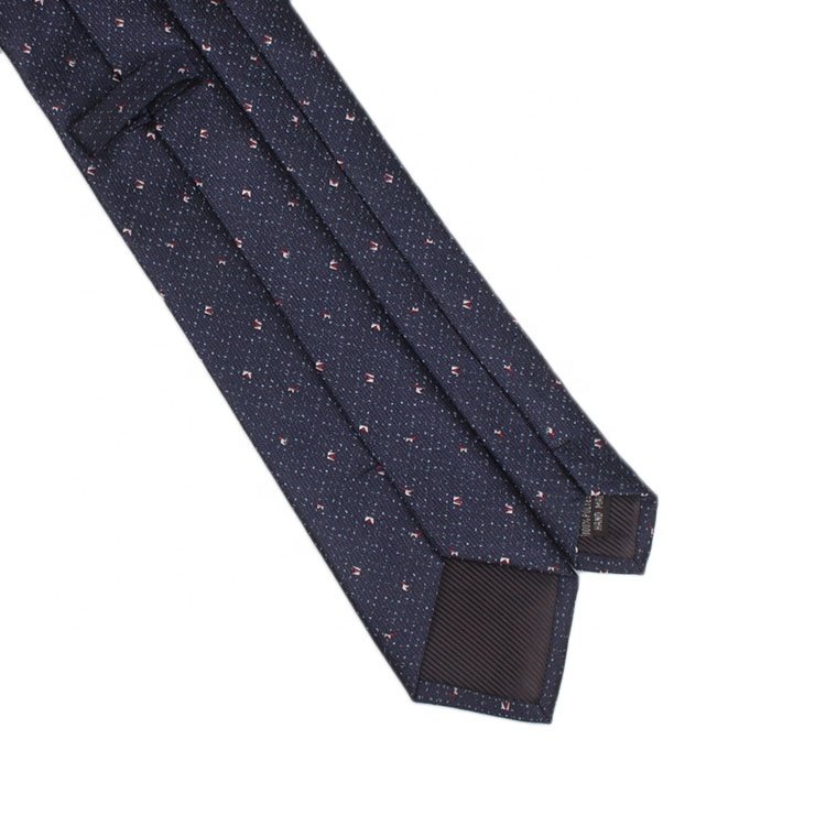 Basic Environmentally Friendly Fabric Navy Blue Necktie Bundles Mens Polka Dot Ties Men'S Silk Tie