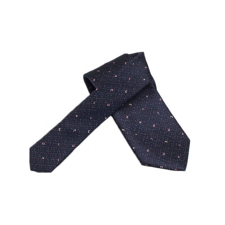 Basic Environmentally Friendly Fabric Navy Blue Necktie Bundles Mens Polka Dot Ties Men'S Silk Tie